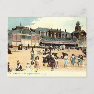 Ancienne carte postale - Calais, Plage & Casino