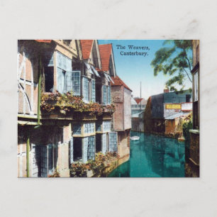 Ancienne carte postale - Canterbury, Les tisserand