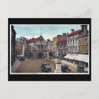 Ancienne carte postale - Carré du marché, Shrewsbu