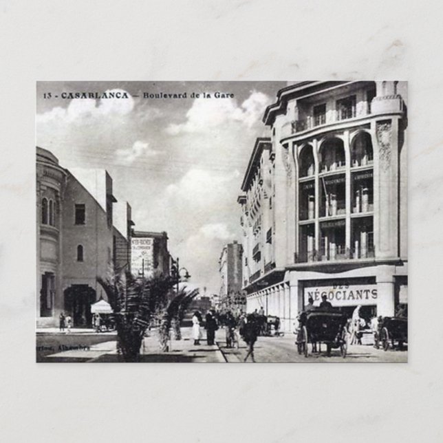 Ancienne carte postale - Casablanca, Maroc (Devant)