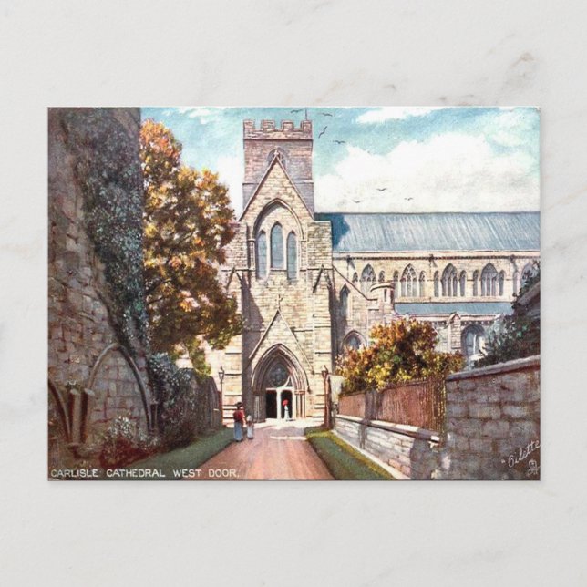 Ancienne carte postale - Cathédrale de Carlisle (Devant)