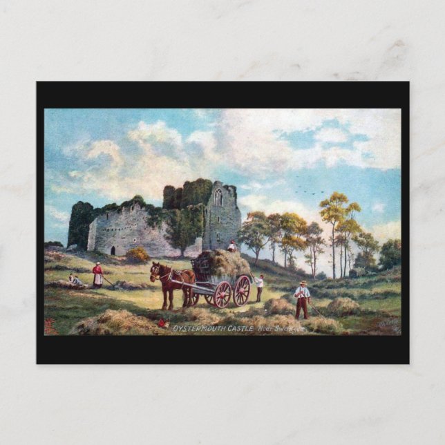 Ancienne carte postale - Château d'Oystermouth, pr (Devant)