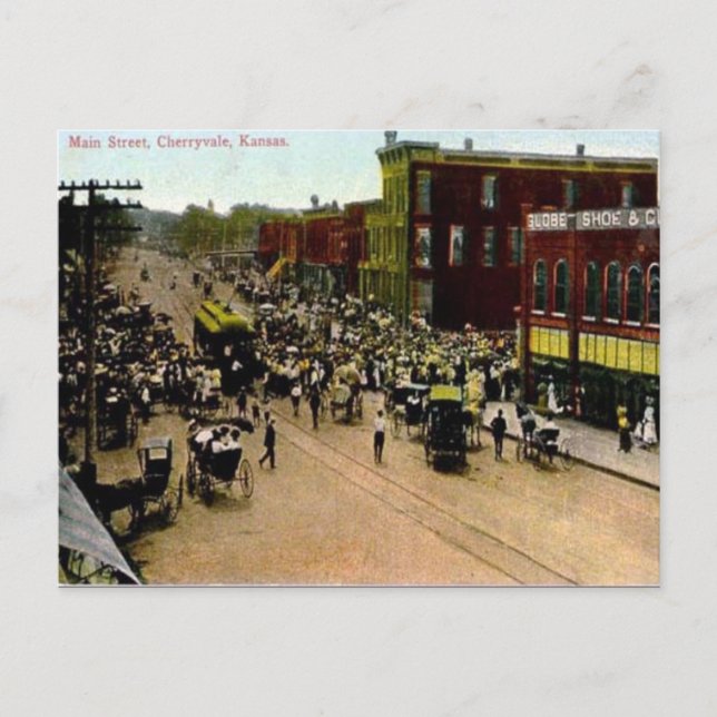 Ancienne carte postale - Cherryvale, Kansas, USA (Devant)