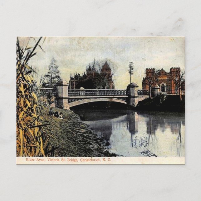 Ancienne carte postale - Christchurch, NZ (Devant)