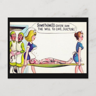 Ancienne carte postale comique