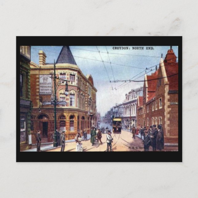 Ancienne carte postale - Croydon, Londres (Devant)