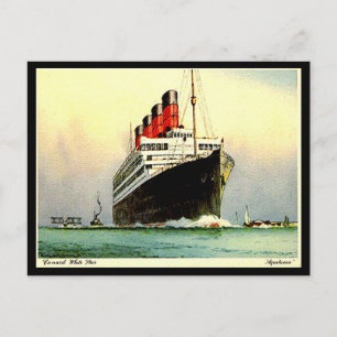 Ancienne carte postale - Cunard White Star "Aquita