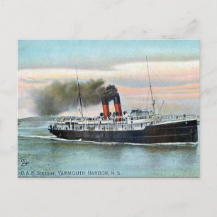 Ancienne carte postale - DAR Steamer, Yarmouth, NS