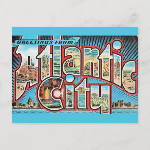 Ancienne carte postale d'Atlantic City NJ