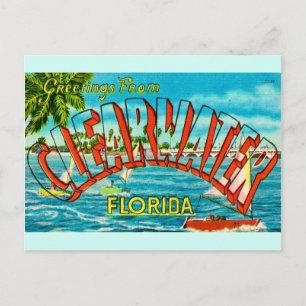 Ancienne carte postale de Clearwater Floride