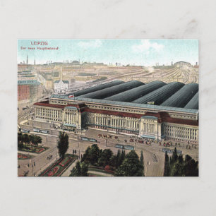 Ancienne carte postale - Der Neue Hauptbahnhof, Le