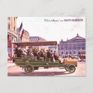 Ancienne carte postale - Dion-Bouton Bus à Paris