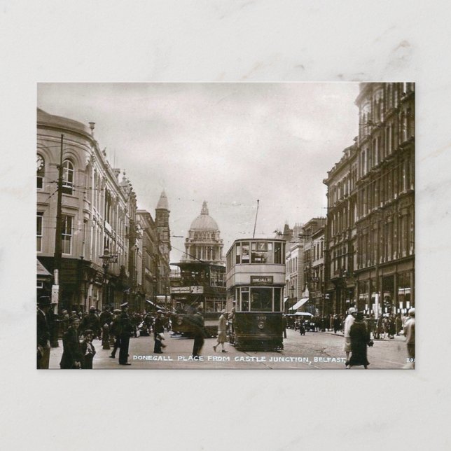 Ancienne carte postale - Donegall Place, Belfast (Devant)