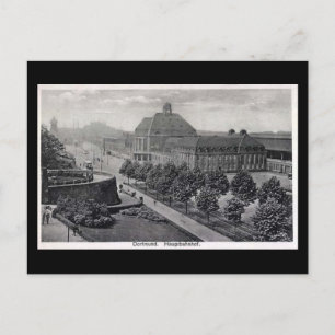 Ancienne carte postale - Dortmund, Allemagne - Gar