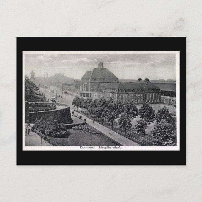 Ancienne carte postale - Dortmund, Allemagne - Gar (Devant)