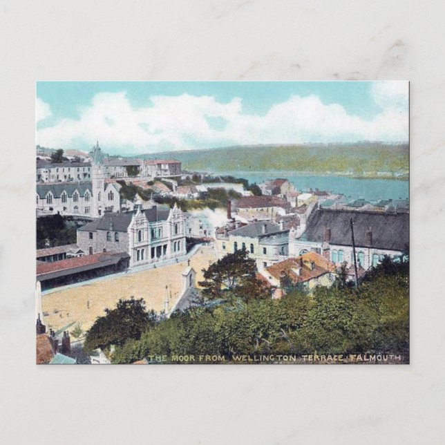 Ancienne carte postale - Falmouth, Cornouailles (Devant)