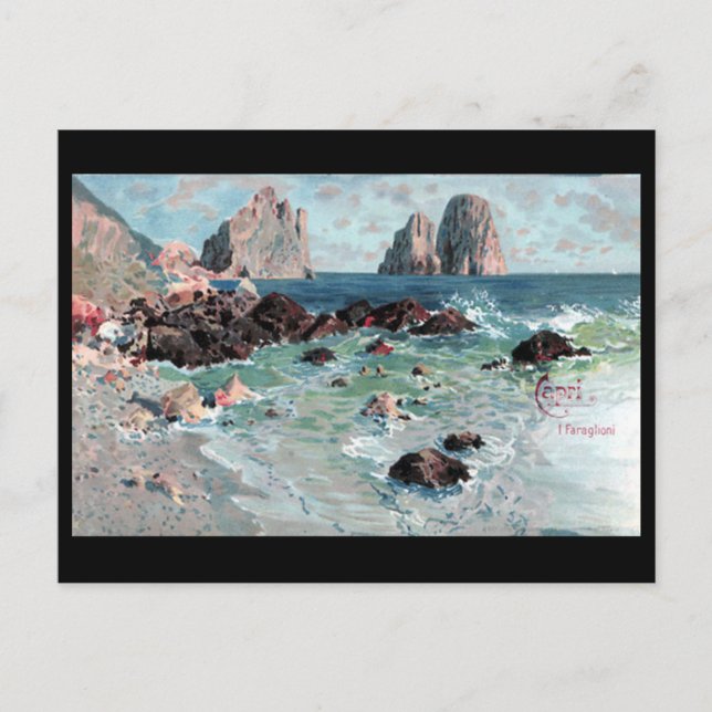 Ancienne carte postale - Faraglioni, Capri, Italie (Devant)