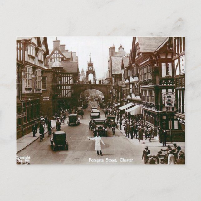 Ancienne carte postale - Foregate Street, Chester, (Devant)
