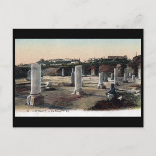 Ancienne carte postale - Forum, Carthage, Tunisie