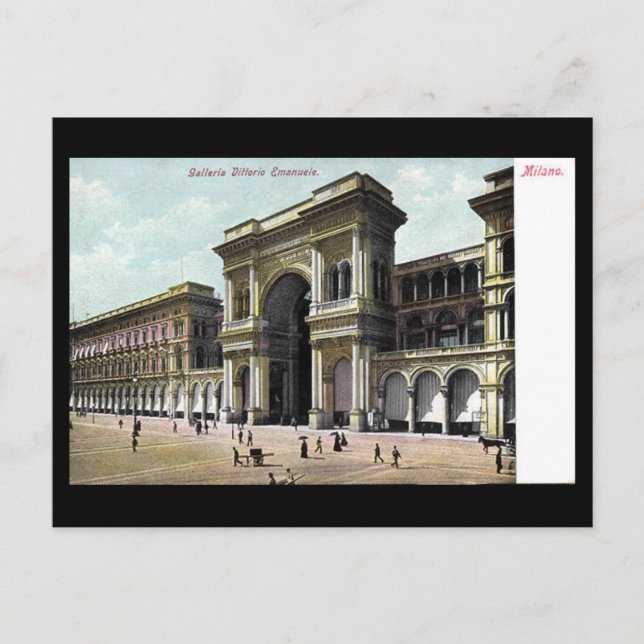 Ancienne carte postale - Galleria Vittorio Emanuel (Devant)