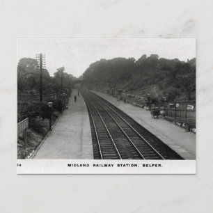 Ancienne carte postale - Gare, Belper, Derbyshire