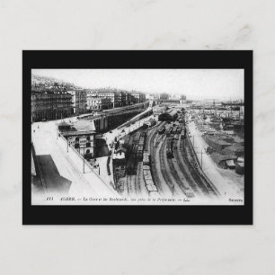 Ancienne carte postale - Gare d'Alger