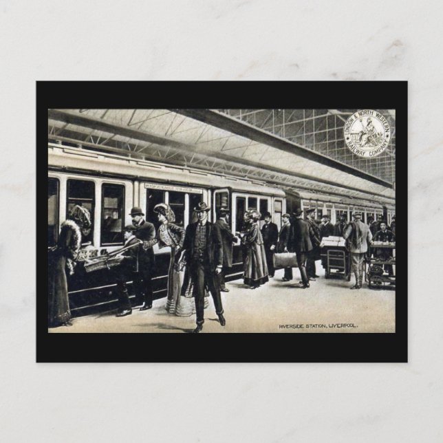 Ancienne carte postale - Gare Riverside, Liverpool (Devant)