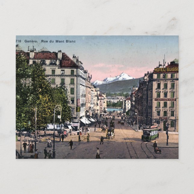 Ancienne carte postale - Genève, Suisse (Devant)
