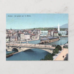 Ancienne carte postale - Genève, Suisse