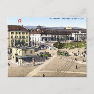 Ancienne carte postale - Genève, Suisse
