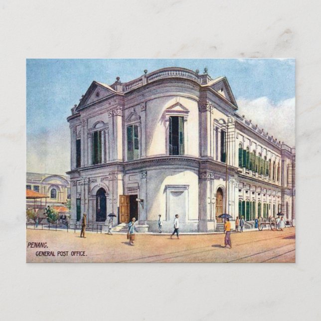 Ancienne carte postale - GPO, Penang, Malaisie (Devant)
