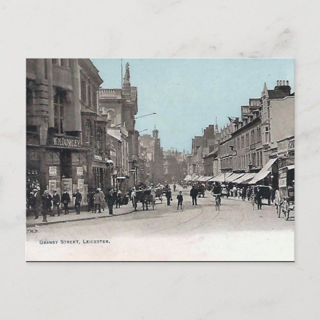 Ancienne carte postale - Granby Street, Leicester (Devant)