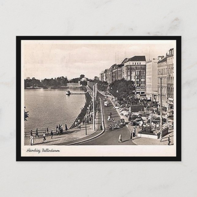 Ancienne carte postale - Hambourg, Ballindamm (Devant)