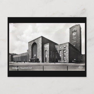 Ancienne carte postale - Hauptbahnhof, Stuttgart