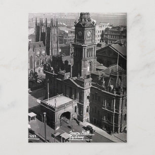 Ancienne carte postale - Hôtel de ville, Sydney, N