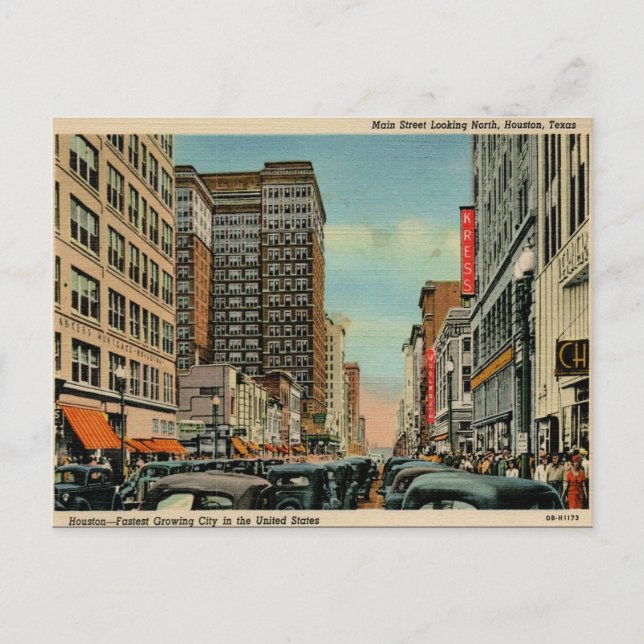 Ancienne carte postale - Houston, Texas (Devant)