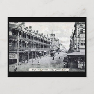 Ancienne carte postale - Johannesburg, rue Eloff
