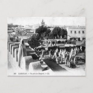 Ancienne carte postale - Kairouan, Tunisie