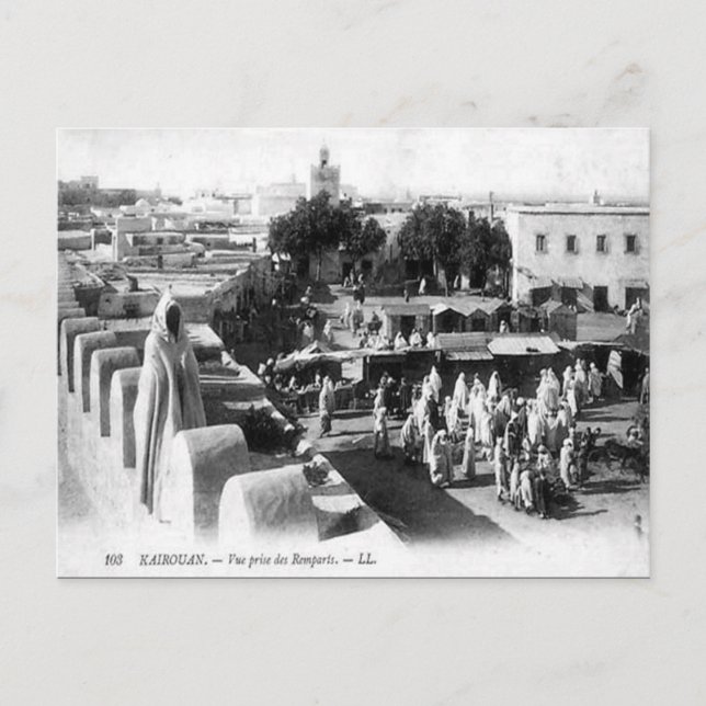 Ancienne carte postale - Kairouan, Tunisie (Devant)