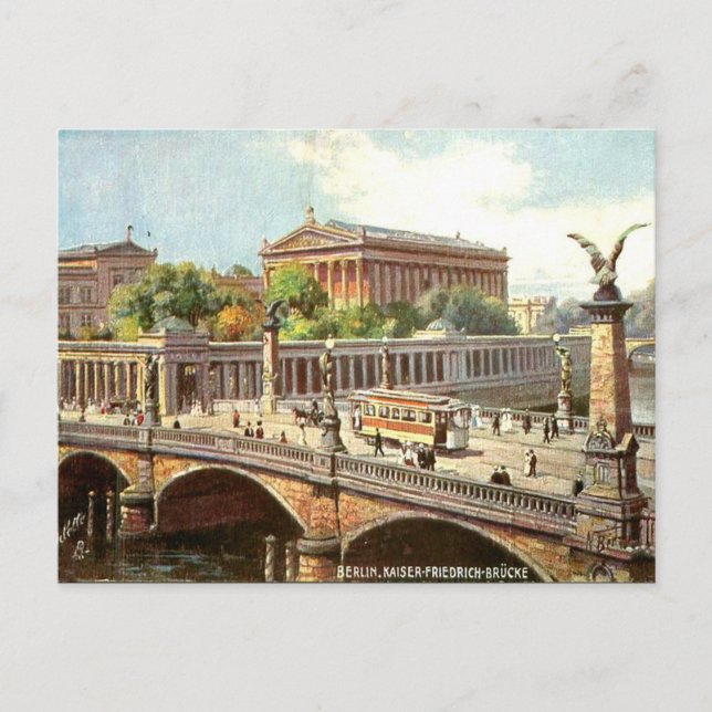 Ancienne carte postale - Kaiser-Friedrich-Brucke,  (Devant)