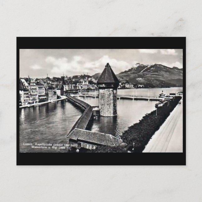 Ancienne carte postale - Kapellbrucke, Lucerne, Su (Devant)