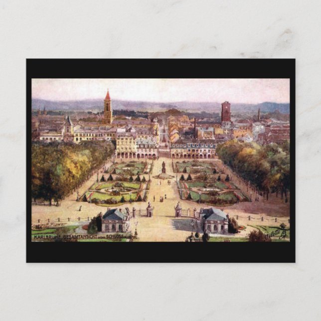 Ancienne carte postale - Karlsruhe, Allemagne (Devant)