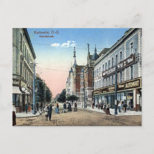 Ancienne carte postale - Katowice, Pologne