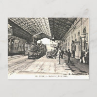 Ancienne Carte Postale - La Gare, Le Mans, Sarthe,