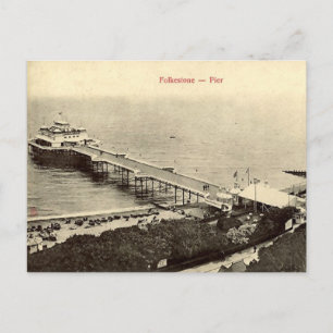 Ancienne Carte Postale - La jetée, Folkestone