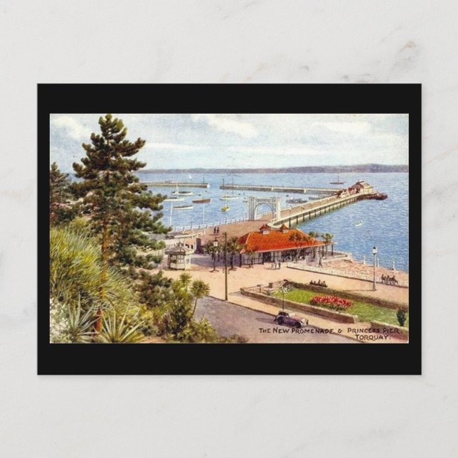 Ancienne Carte Postale - La jetée, Torquay (Devant)