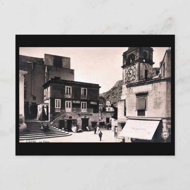 Ancienne carte postale - La Piazza, Capri, Italie (Devant)