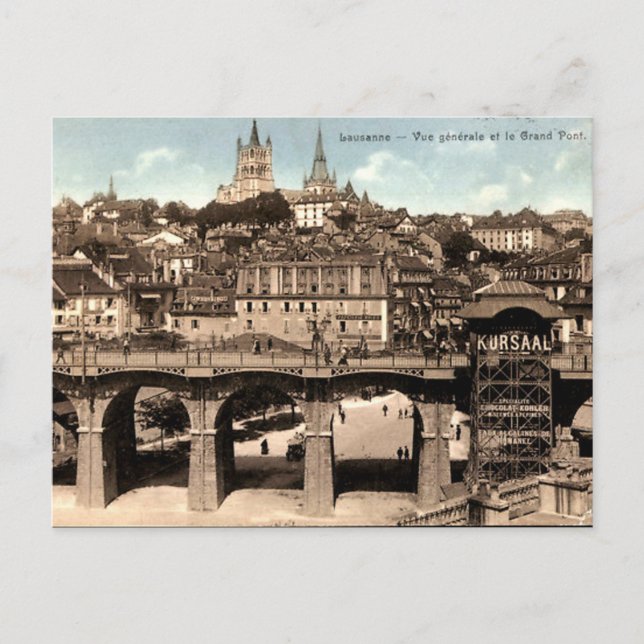Ancienne carte postale - Lausanne, Suisse (Devant)