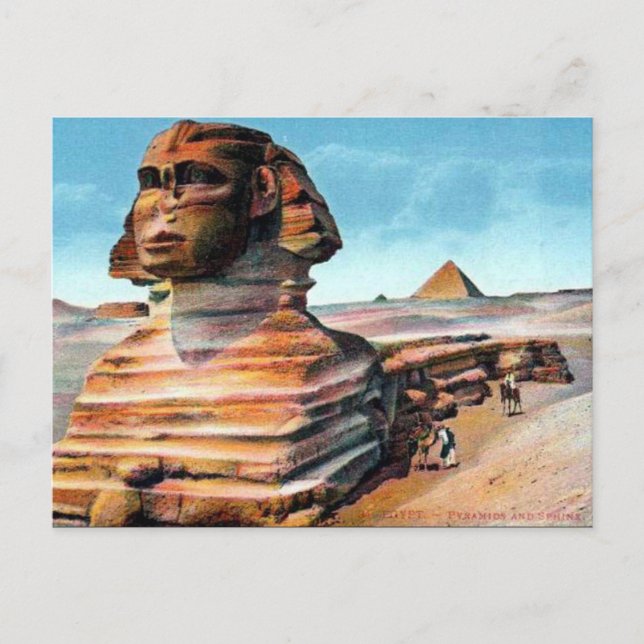 Ancienne carte postale - Le Sphinx, Le Caire, Egyp (Devant)