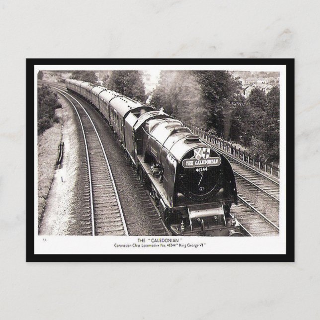 Ancienne carte postale - LMS Train "Le Calédonien" (Devant)